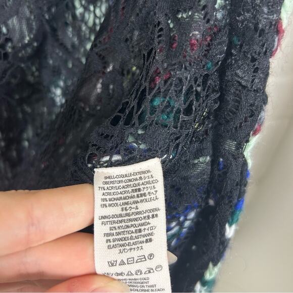 Free People Fair Isle Carnival Knit Cropped Shrug Sweater Size S - Picture 10 of 12